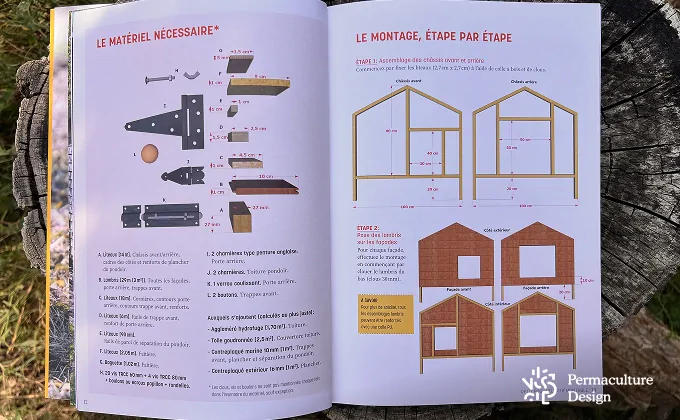 Extrais du livre Construire un poulailler de Hervé Husson, Éditions Ulmer